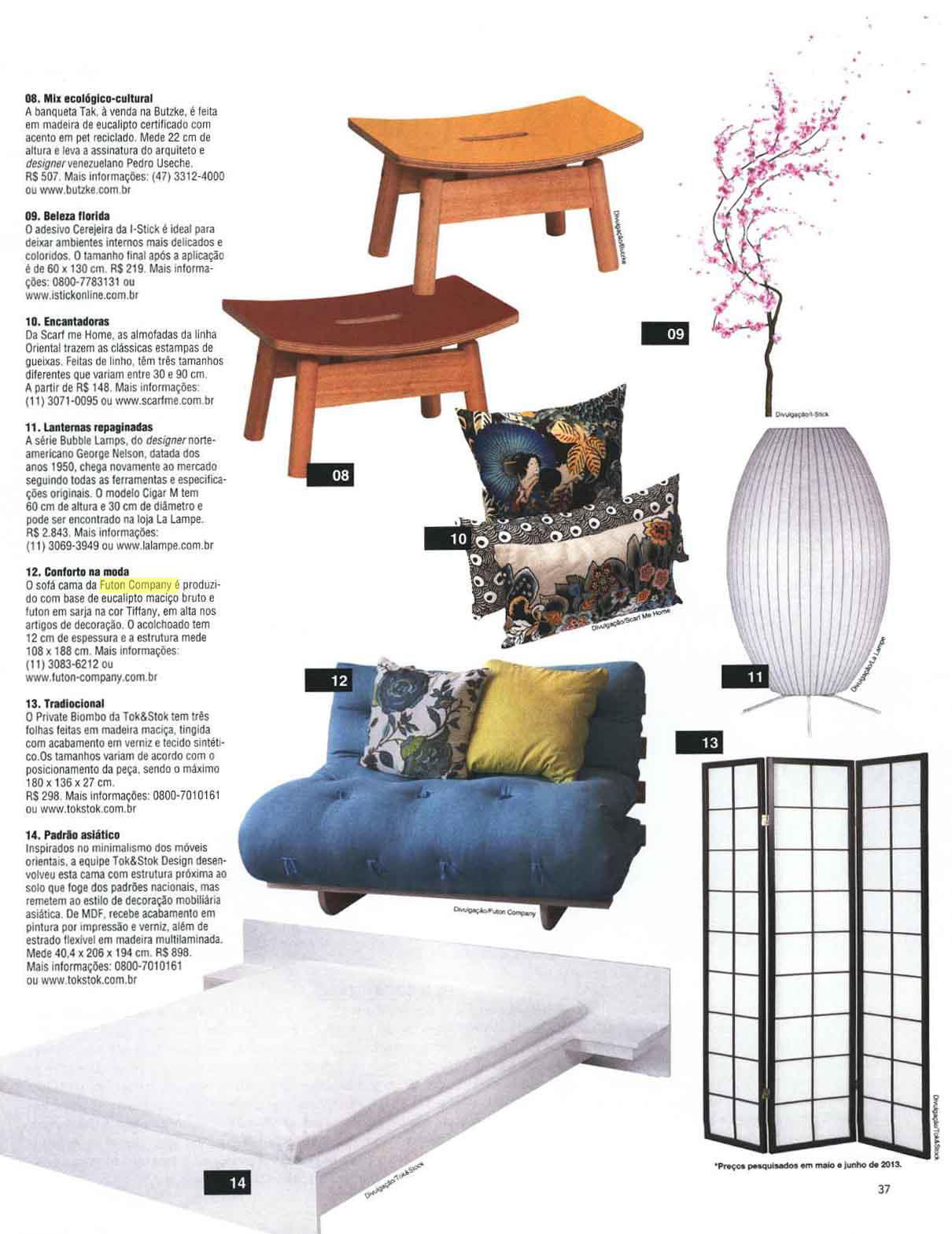 Sofá-cama Joy sarja na revista Construir de Fevereiro de 2015