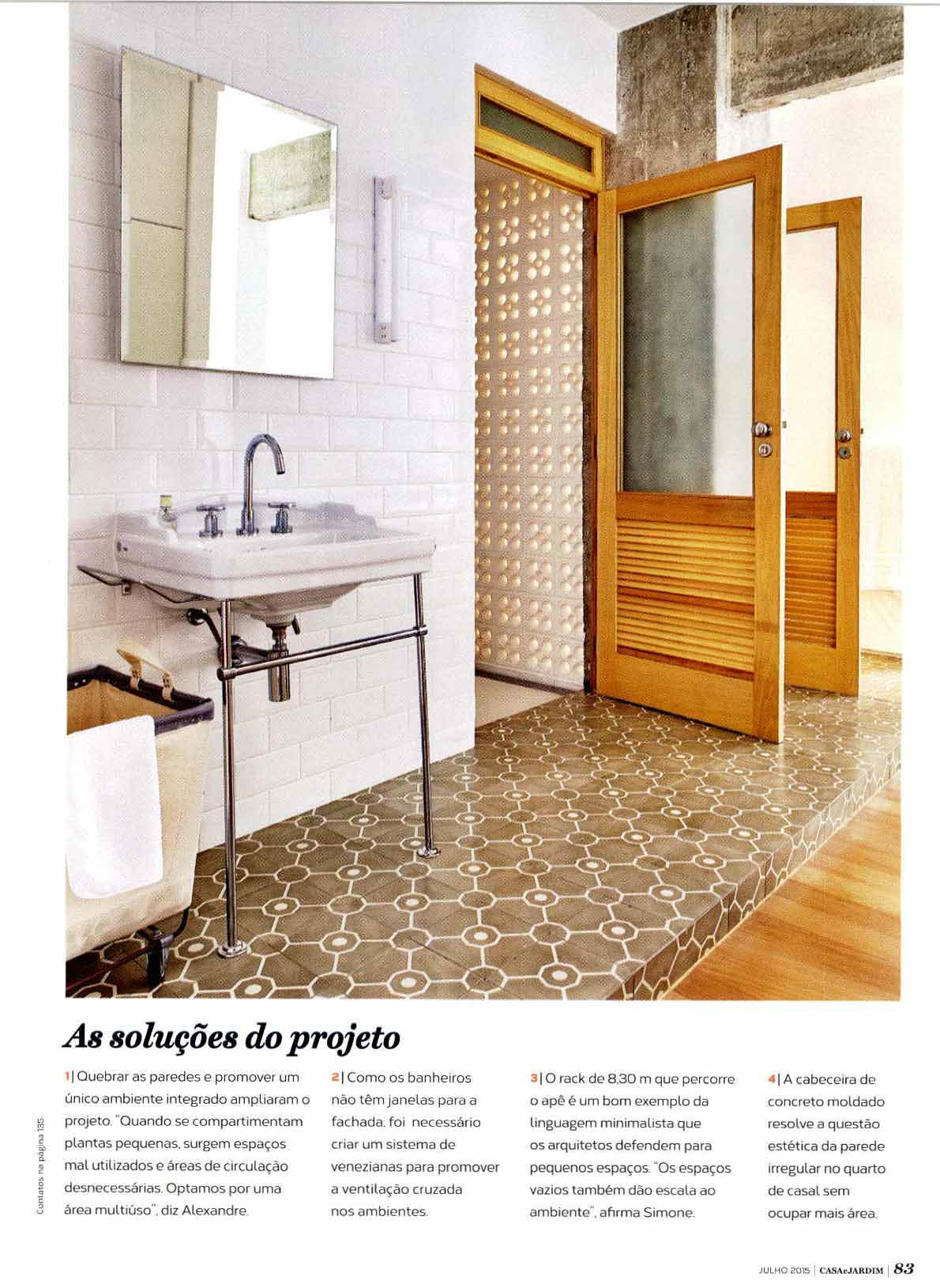 luminária Folio esfera pendente na revista Casa e Jardim de Julho 