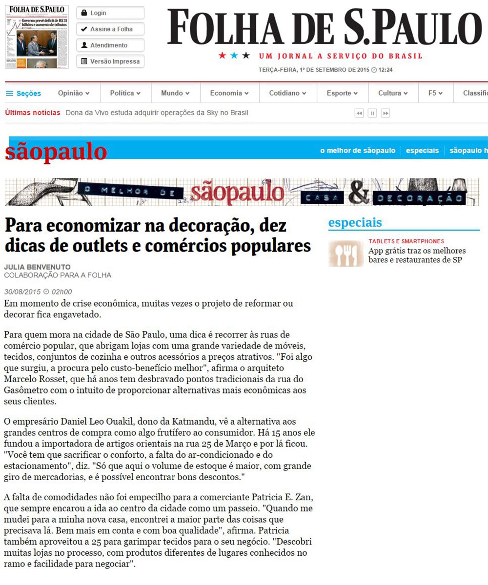 Site Folha de S Paulo Agosto 2015 01 01