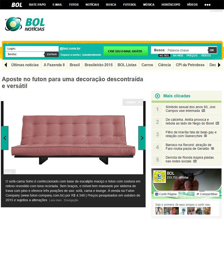 Sofa Moov com futon