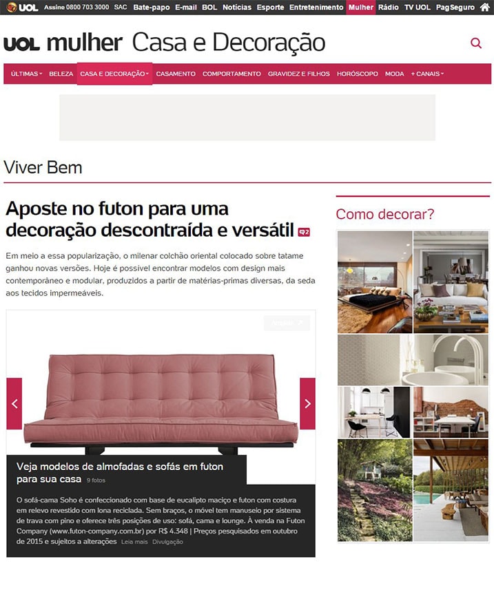 Sofa futon versátil