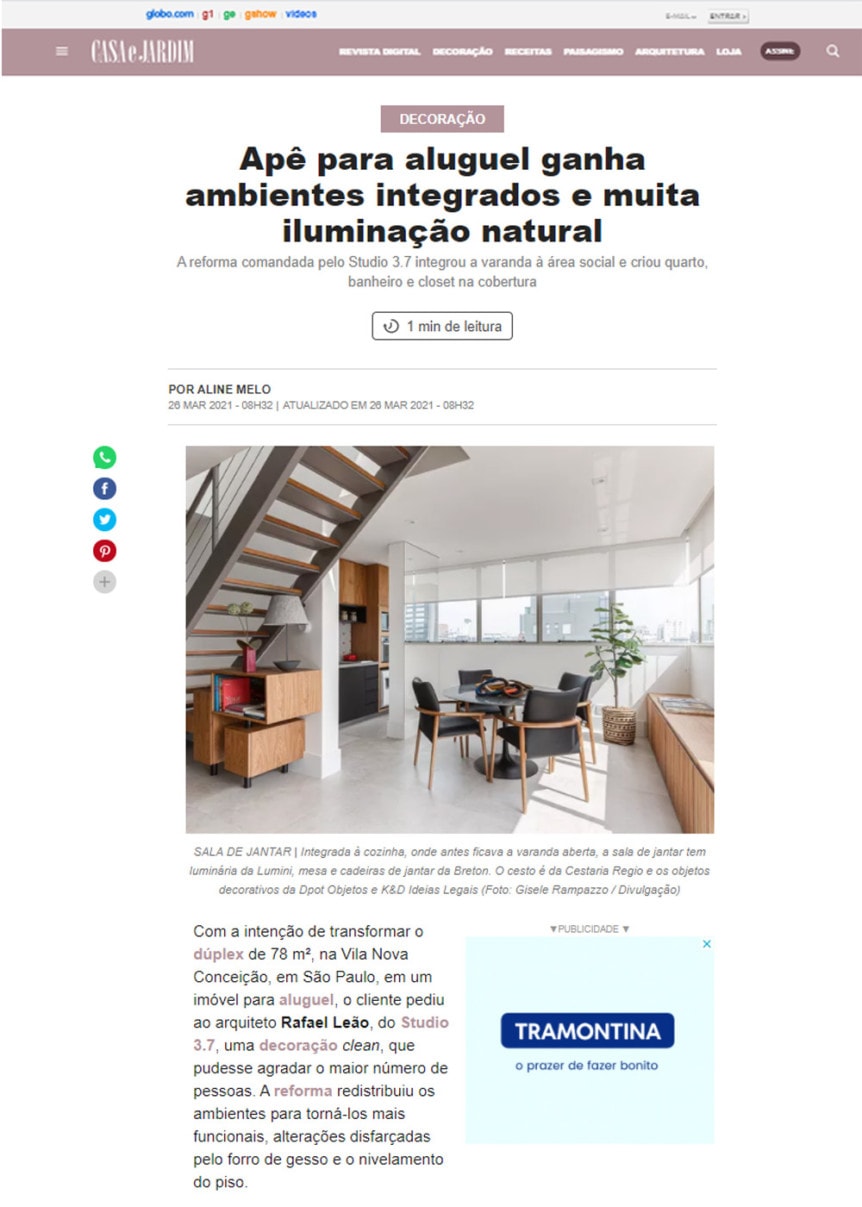 clipping futon company apê para aluguel recebe poltrona Paulistano