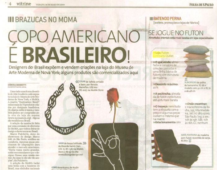 ALMOFADA BANANEIRA Folha de São Paulo - Maio 2009 Foto 1