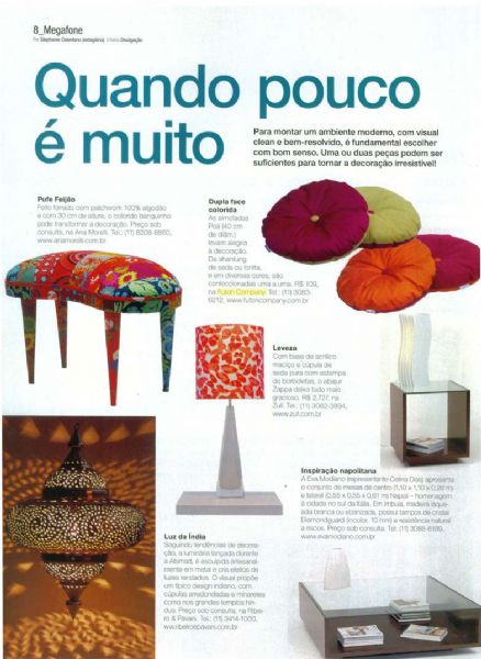 Almofada Poá Salas & Livings - Maio 2010 Foto 1