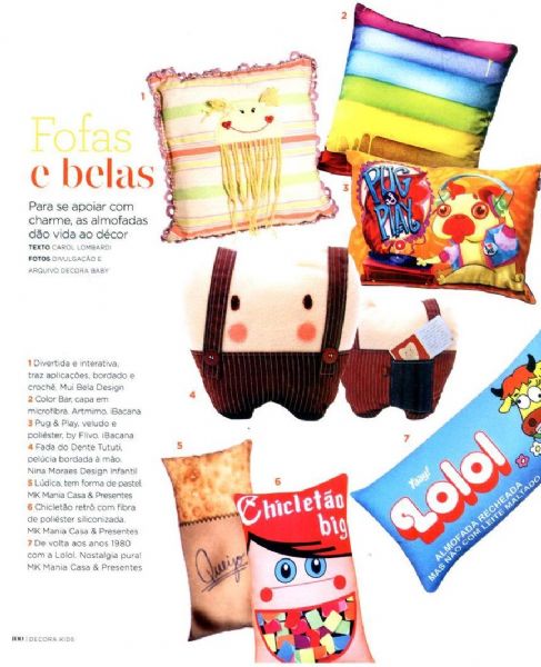 Almofada Prisma Decora Kids - Junho 2013 Foto 1