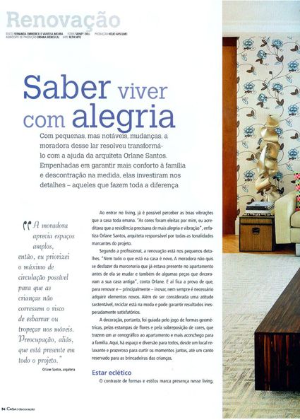 Almofada Zabuton Casa & Decoração - Fevereiro 2012 Foto 1