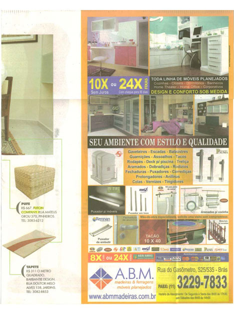Futon Company Revista Diário Dez! - Novembro 2007 Foto 2